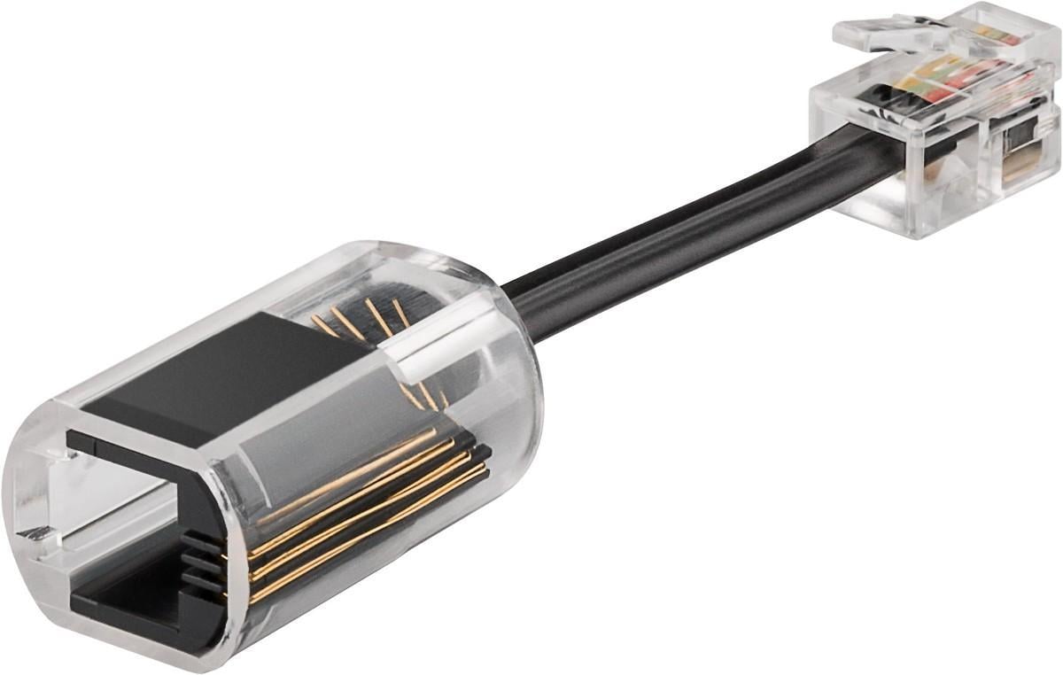 Plug Telefonico RJ10 Antiattorcigliamento per Cornetta con Cavo 30mm - Immagine 1