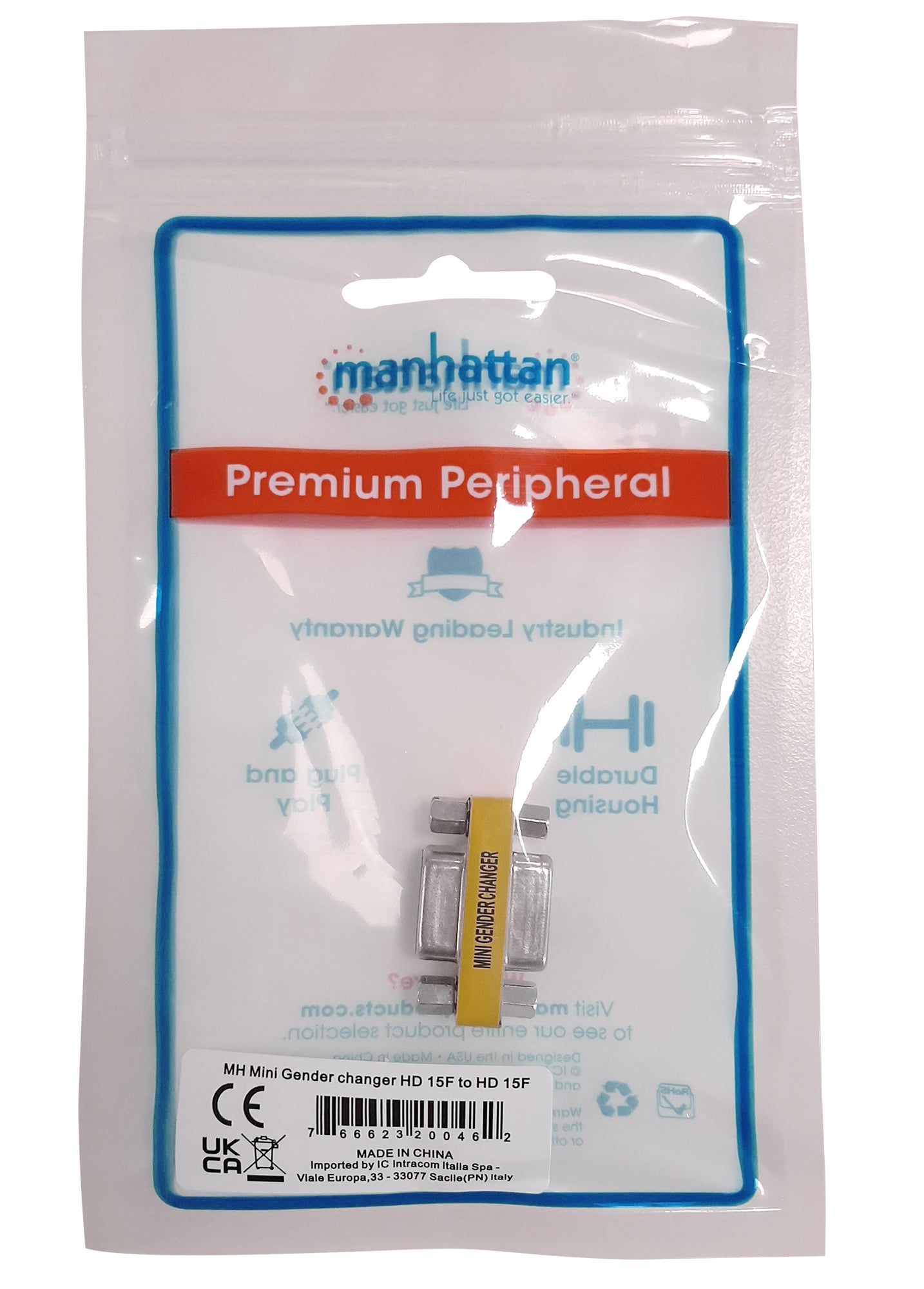 Mini Gender Changer Standard DB 9 poli F/F - Miniatura 2