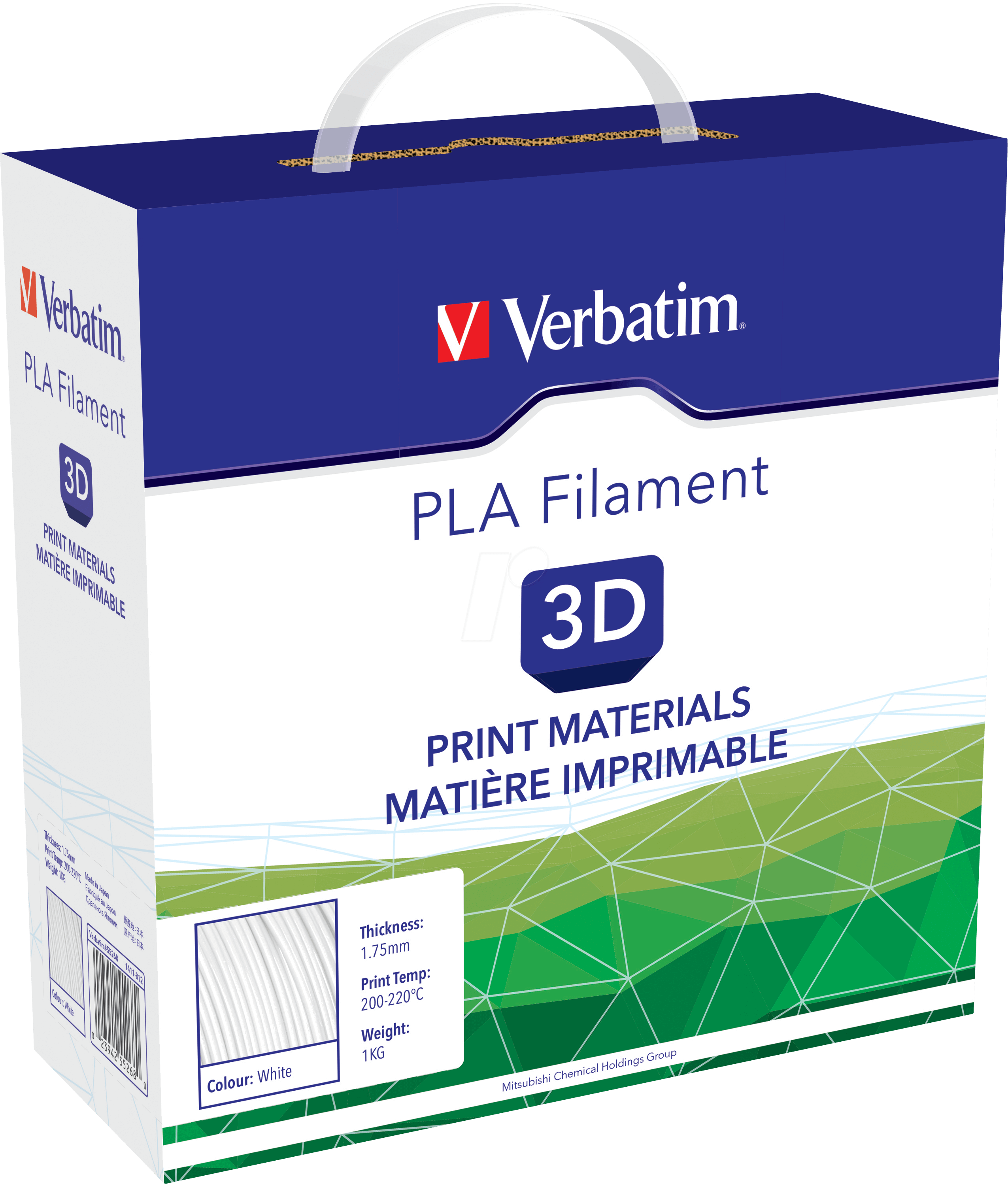 Filamento PLA Stampa 3D 1.75mm 1kg Bianco - Miniatura 2