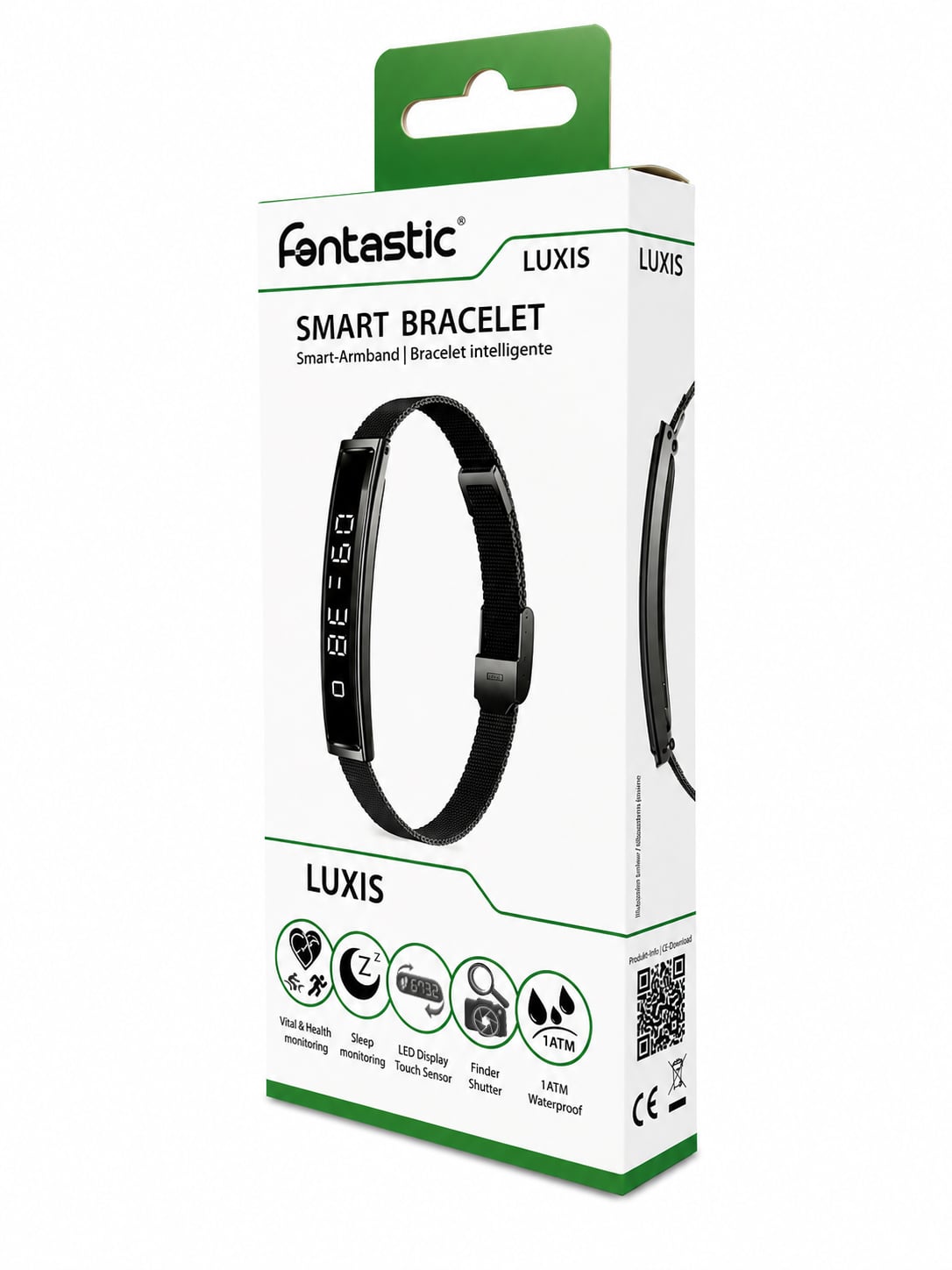 Bracciale Smart Fitness Bluetooth 5.3, Nero - Miniatura 2