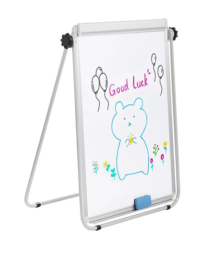 Lavagna Magnetica Bifacciale Flipchart Portatile 70x100 cm con Supporto - Miniatura 2