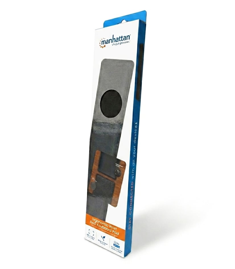 Tappetino Poggiapolsi Ergonomico in Gel per Tastiera Nero - Miniatura 2