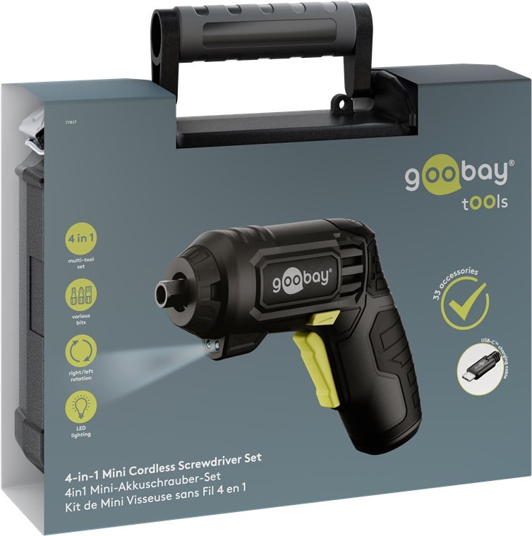 Set 35 Pezzi Mini Avvitatore a Batteria 4 in 1 con Punte di Precisione - Miniatura 2