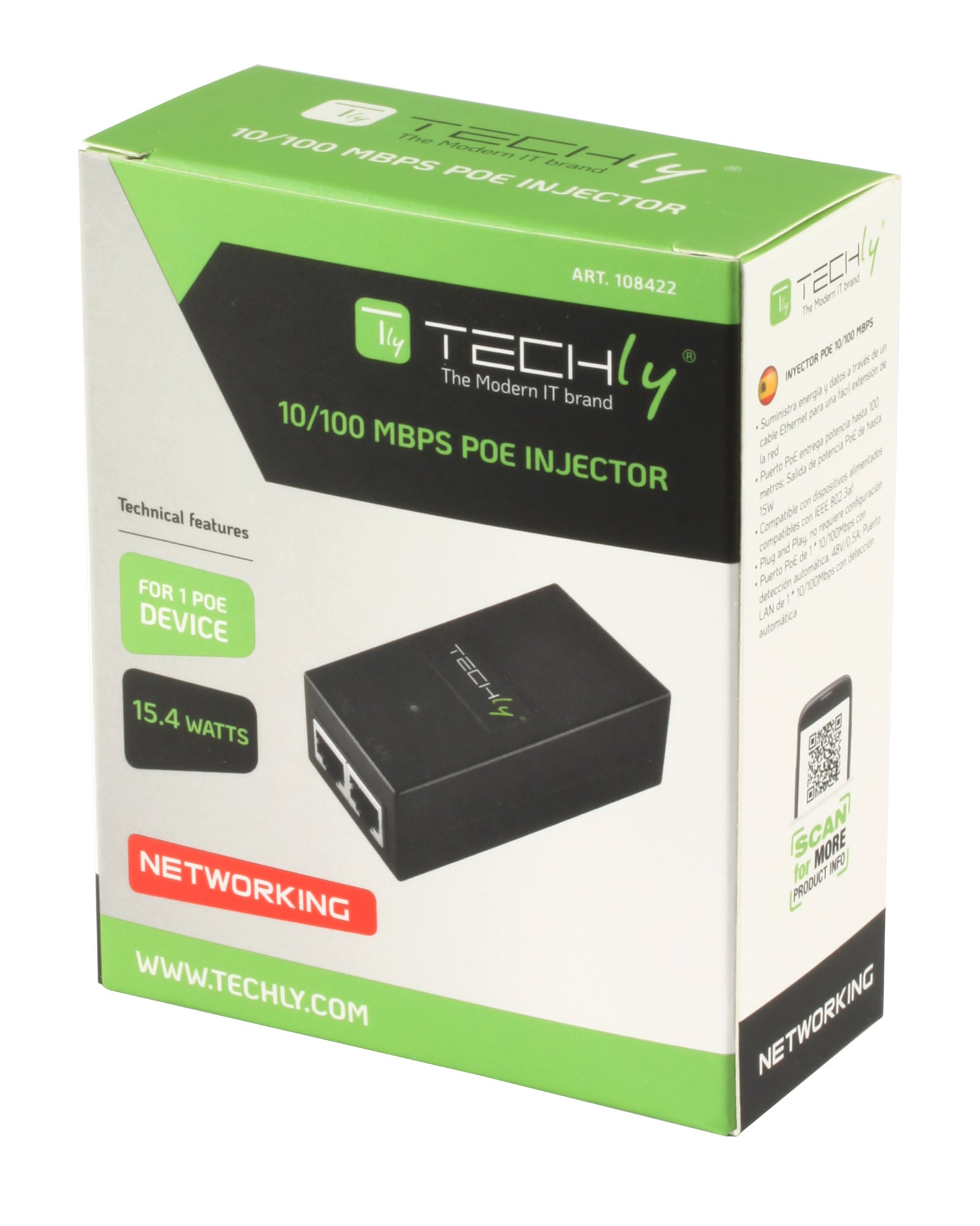 Iniettore PoE 10/100 Mbps - Miniatura 2