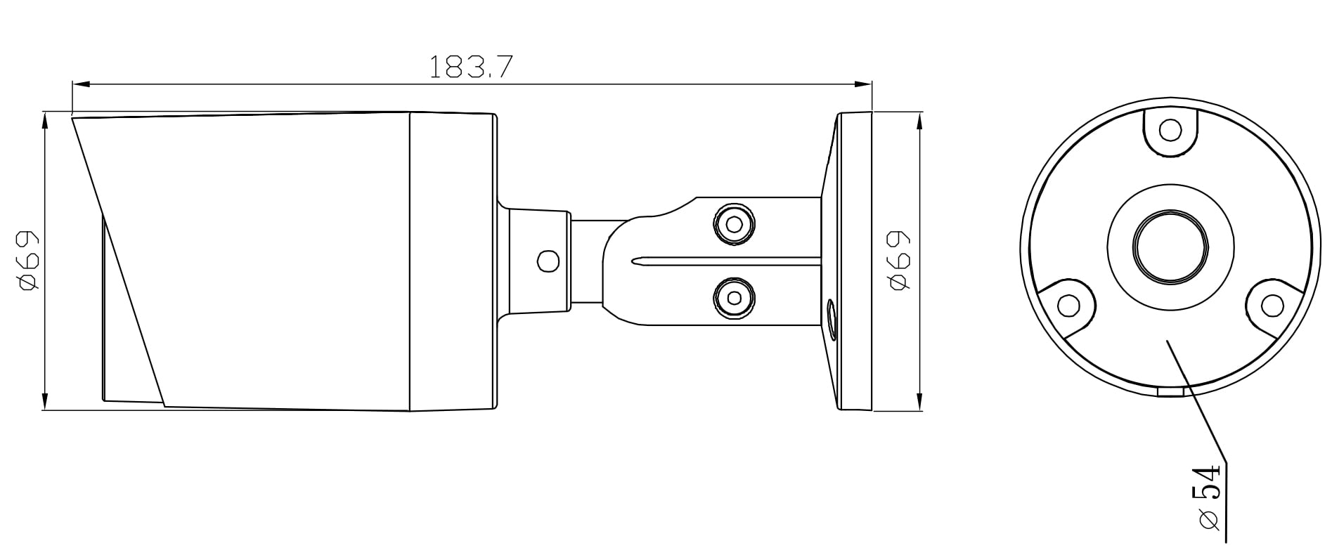 Telecamera IP Bullet IR H.265 da 8MP Rilevamento Basato su AI, DGM8109SVAT - Miniatura 2