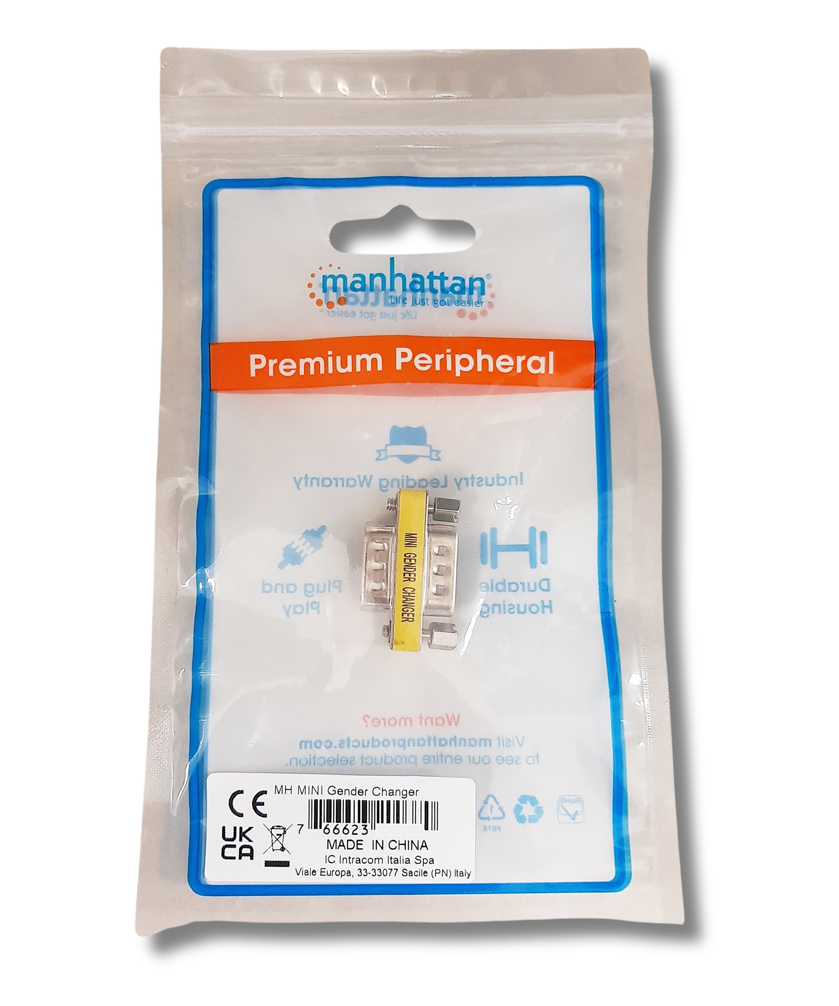 Gender Changer D-SUB 9 pin M/F Null Modem - Miniatura 2