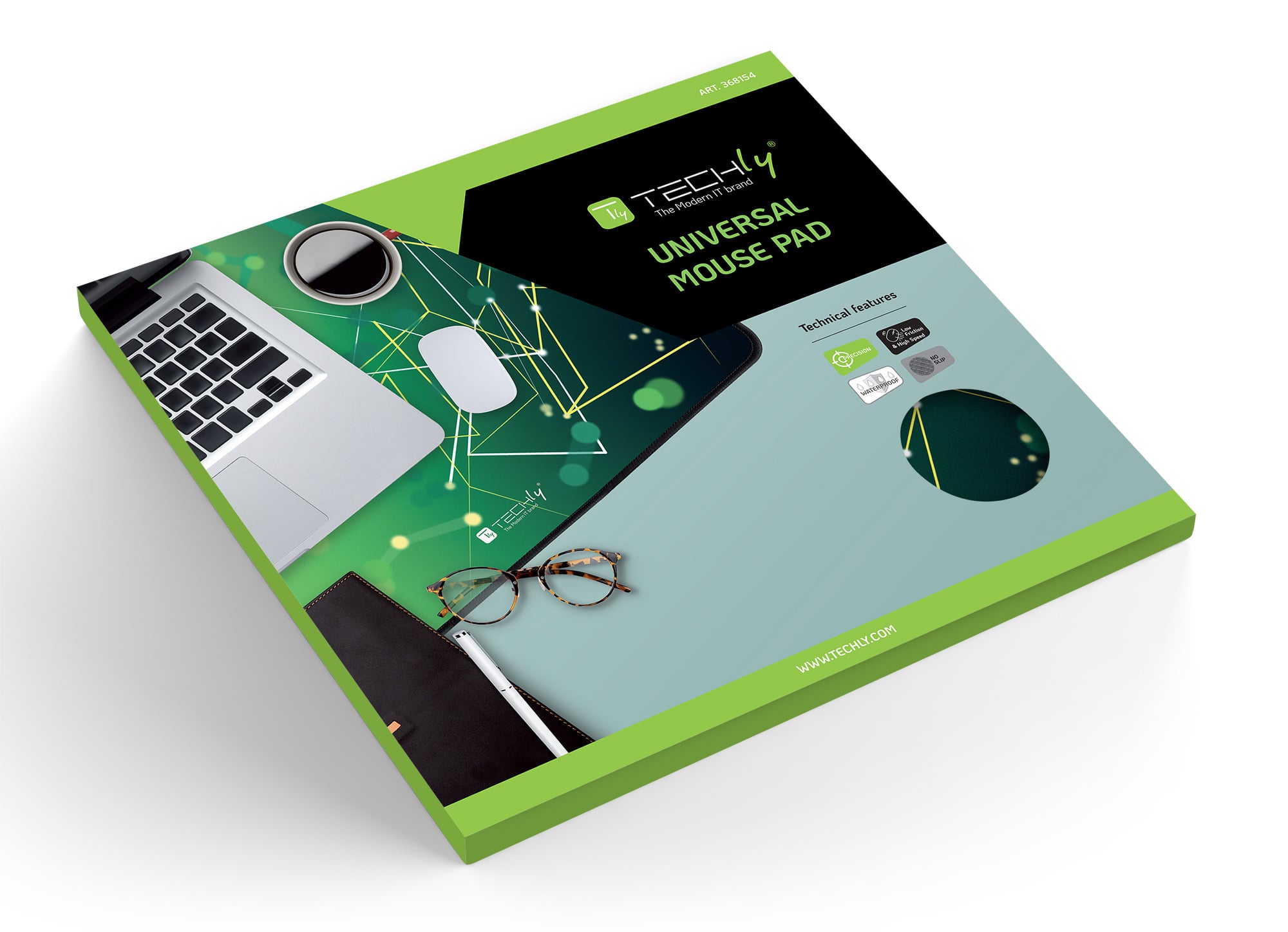 Tappetino Gaming Antiscivolo XL 450 x 400 mm Verde - Miniatura 2
