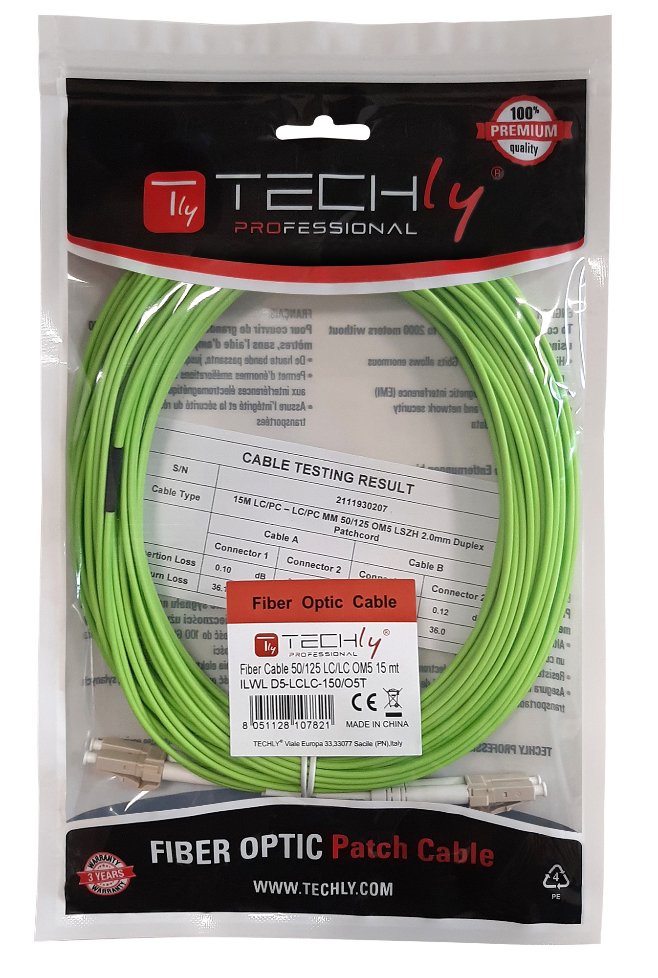 Cavo Fibra Ottica Multimodale OM5 LC/LC 50/125 1 m - Miniatura 2