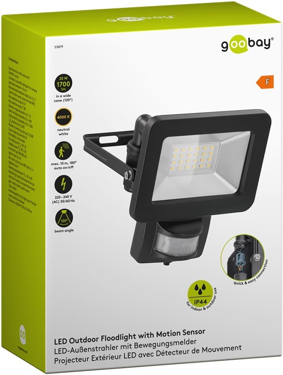 Faretto LED da Esterno con Rilevatore di Movimento PIR 20W - Miniatura 2