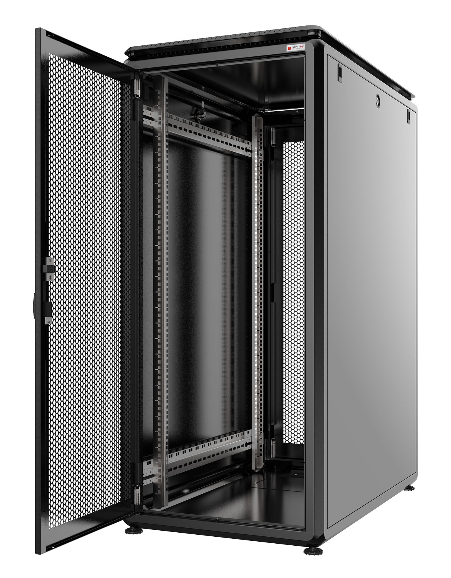 Armadio Server Rack 19'' 600x1000 26U Nero Serie Evolution Porta Grigliata - Miniatura 2