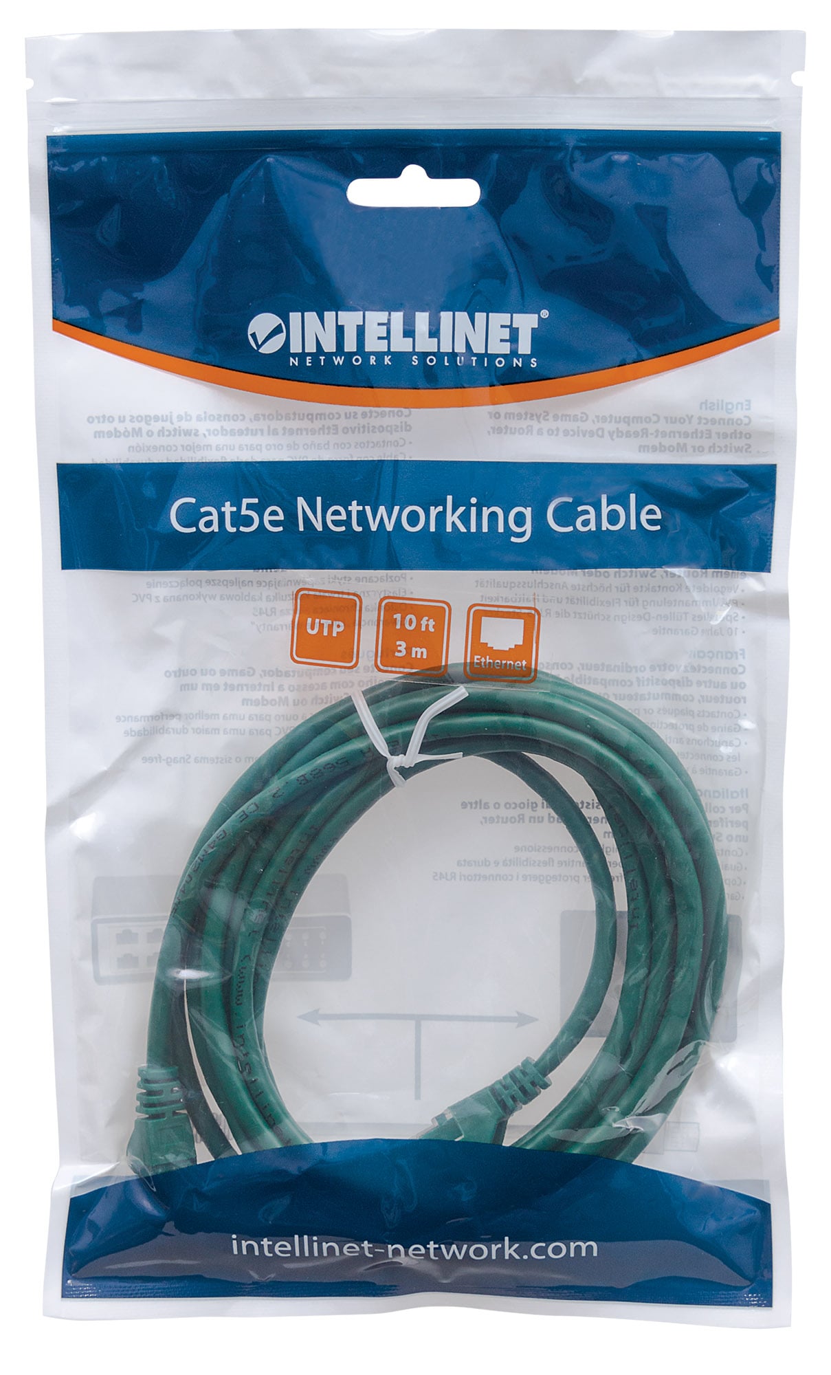 Cavo di rete Patch in Rame Cat. 5e Verde UTP 1 m - Miniatura 2