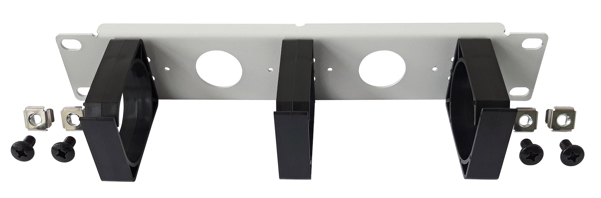 Pannello Passacavi 1U per Armadio 10'' Grigio - Miniatura 2