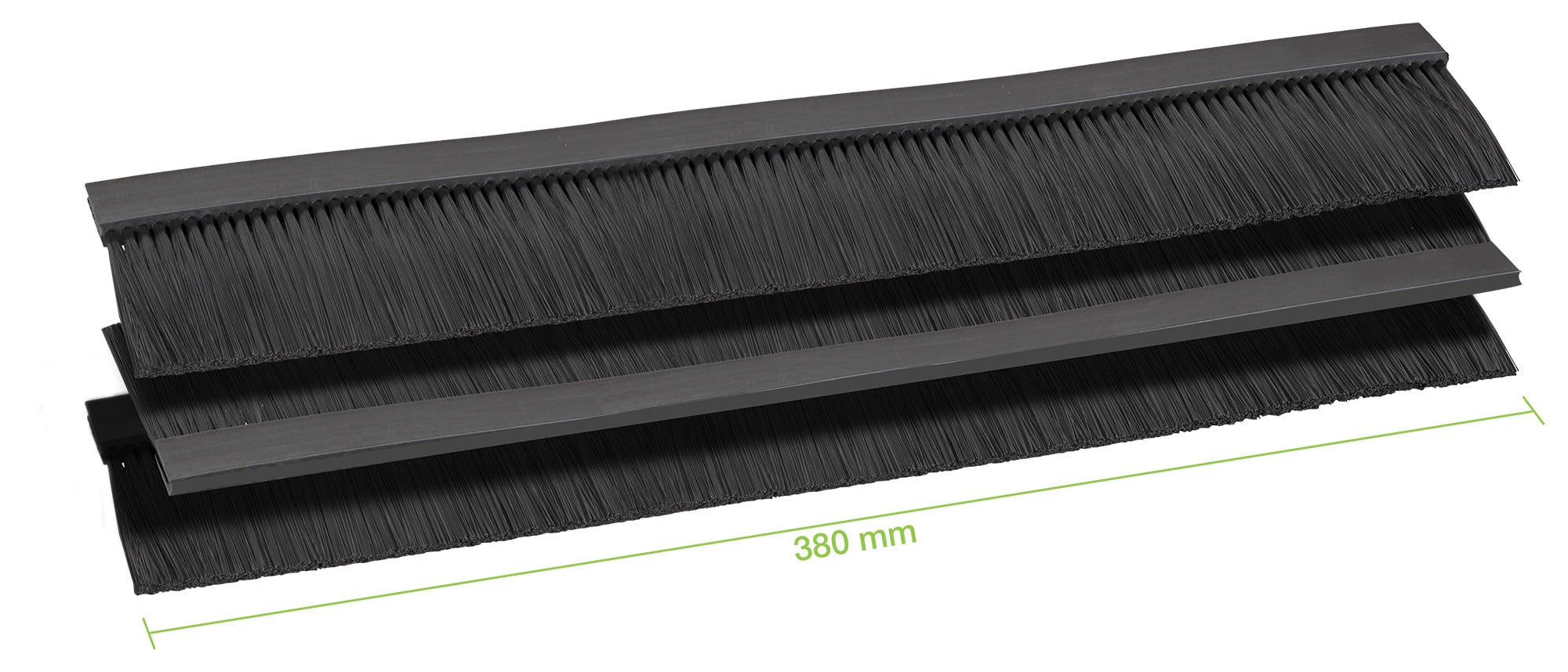 Tre Spazzole Ingresso Cavi per Armadio Rack 380 mm - Miniatura 2