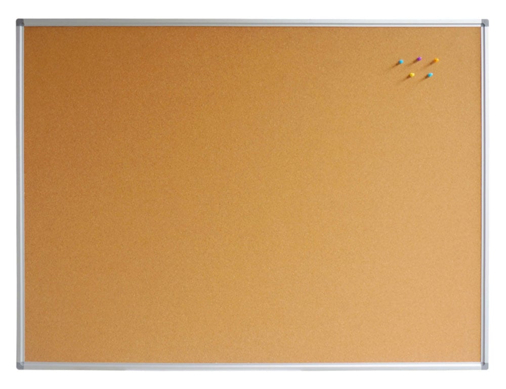 Bacheca Lavagna in Sughero Cornice in Alluminio Anodizzato 45x60 cm - Miniatura 2