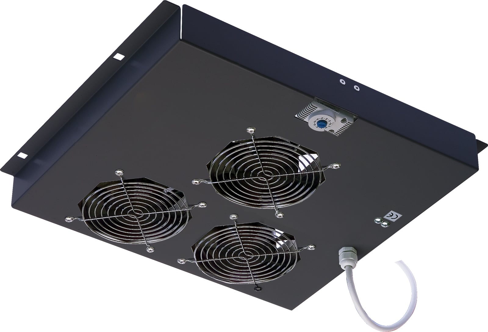 Gruppo 3 Ventole Soffitto con Termostato per Armadi Rack - Miniatura 2