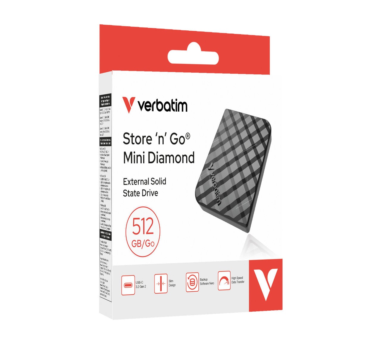 SSD Portatile Store'n'Go Mini Diamond USB-C™ 3.2 GEN 2, 512 GB, Nero - Miniatura 2