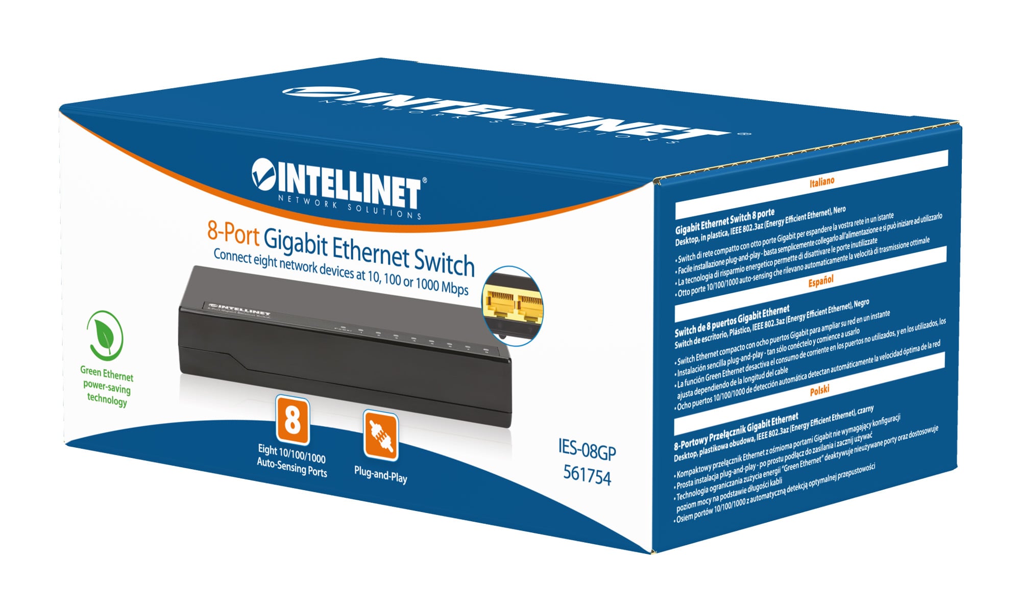Gigabit Ethernet Switch 8 porte - Miniatura 2