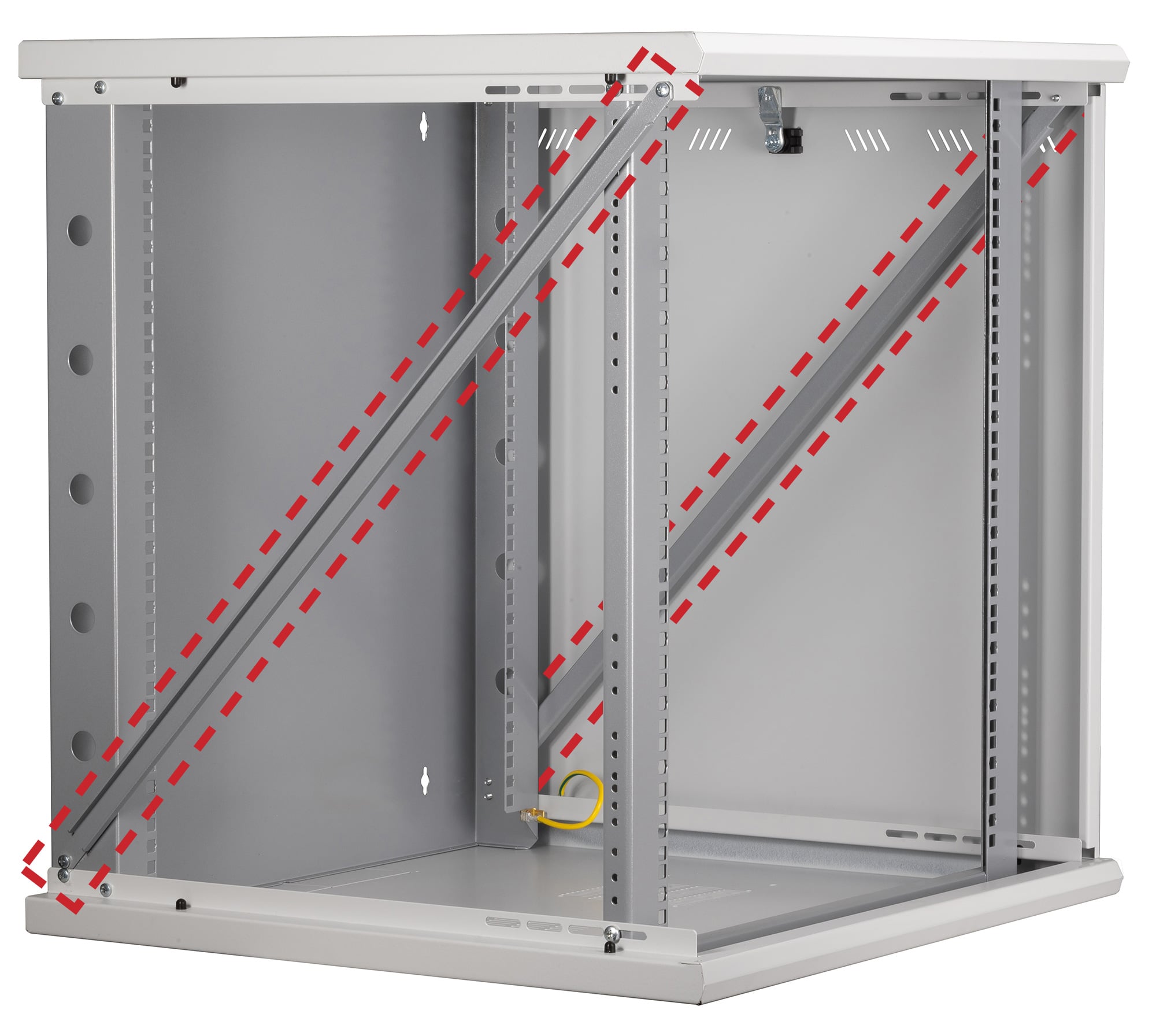 Coppia Barre di Rinforzo per Armadio Rack 22U P 600 mm - Miniatura 2