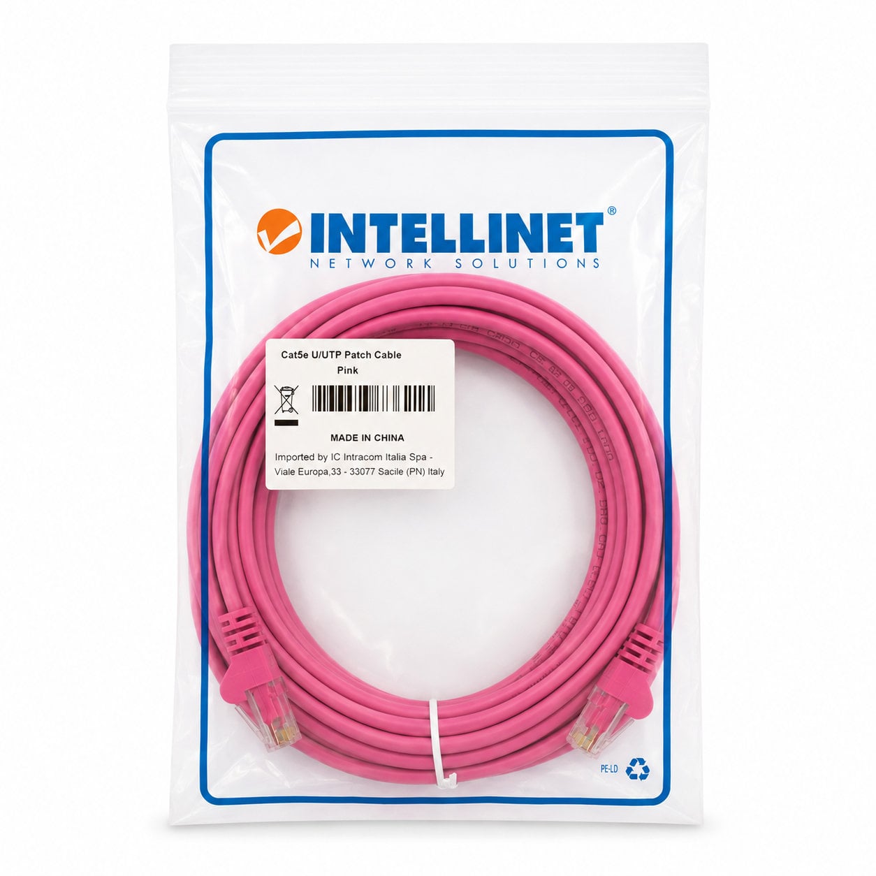 Cavo di rete Patch CCA Cat. 5e Rosa UTP 3 m - Miniatura 2