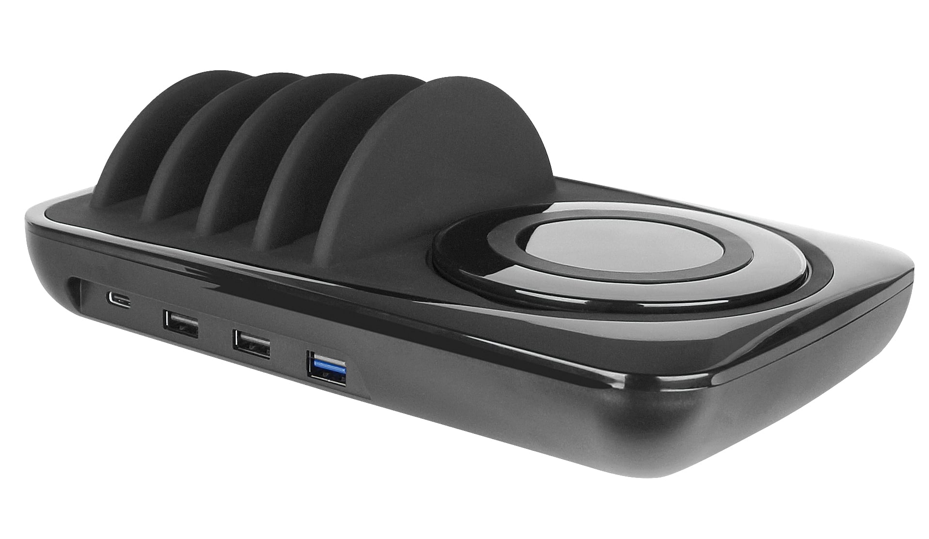 Docking Station USB 5 posti con Caricabatterie Wireless Removibile - Miniatura 2