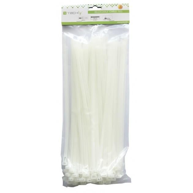 Fascette Fermacavi 200x4,8mm con Targhetta 13x28mm 100 pz Bianco - Miniatura 2