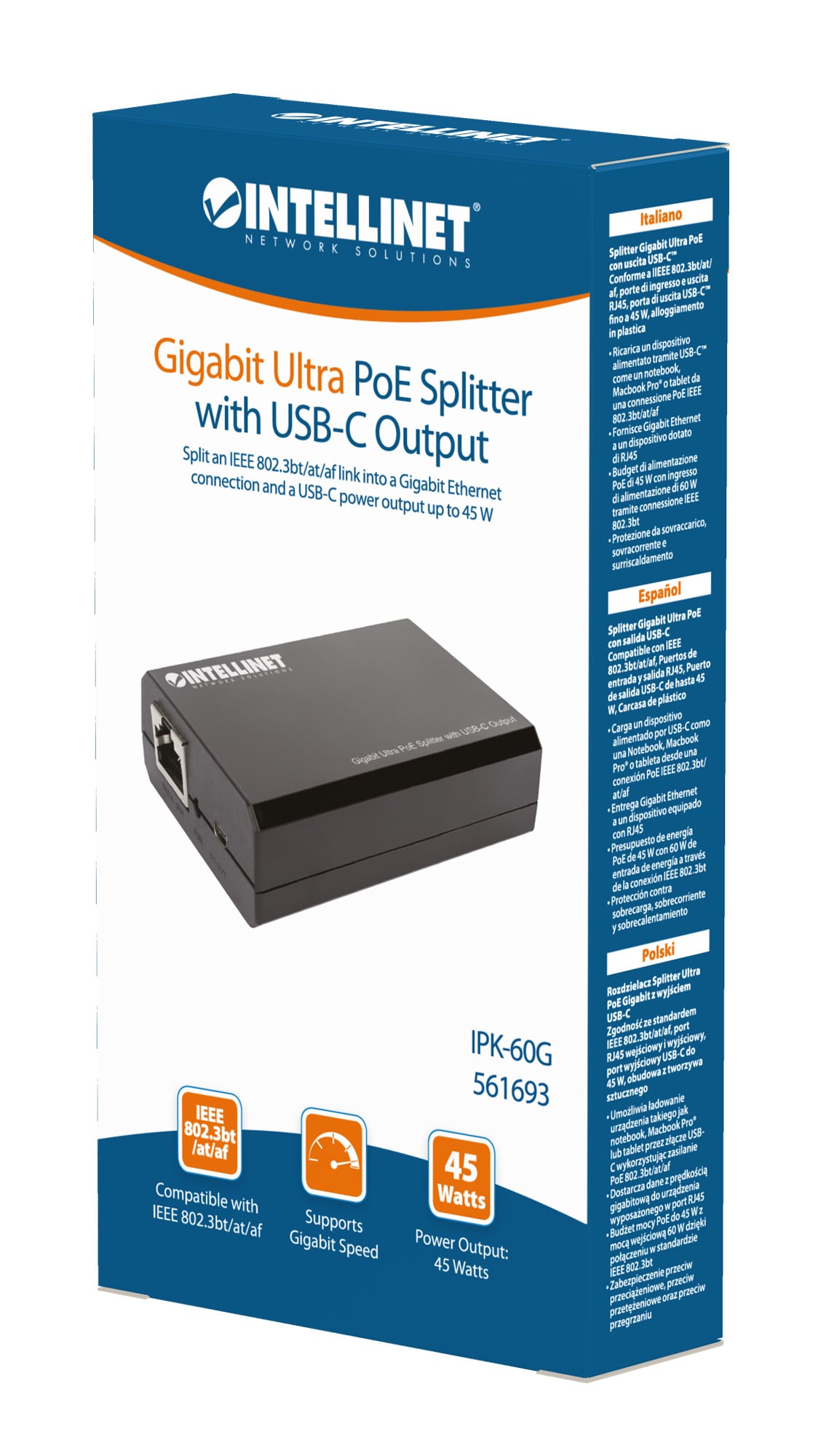 Splitter Gigabit Ultra PoE con uscita USB-C™ - Miniatura 2