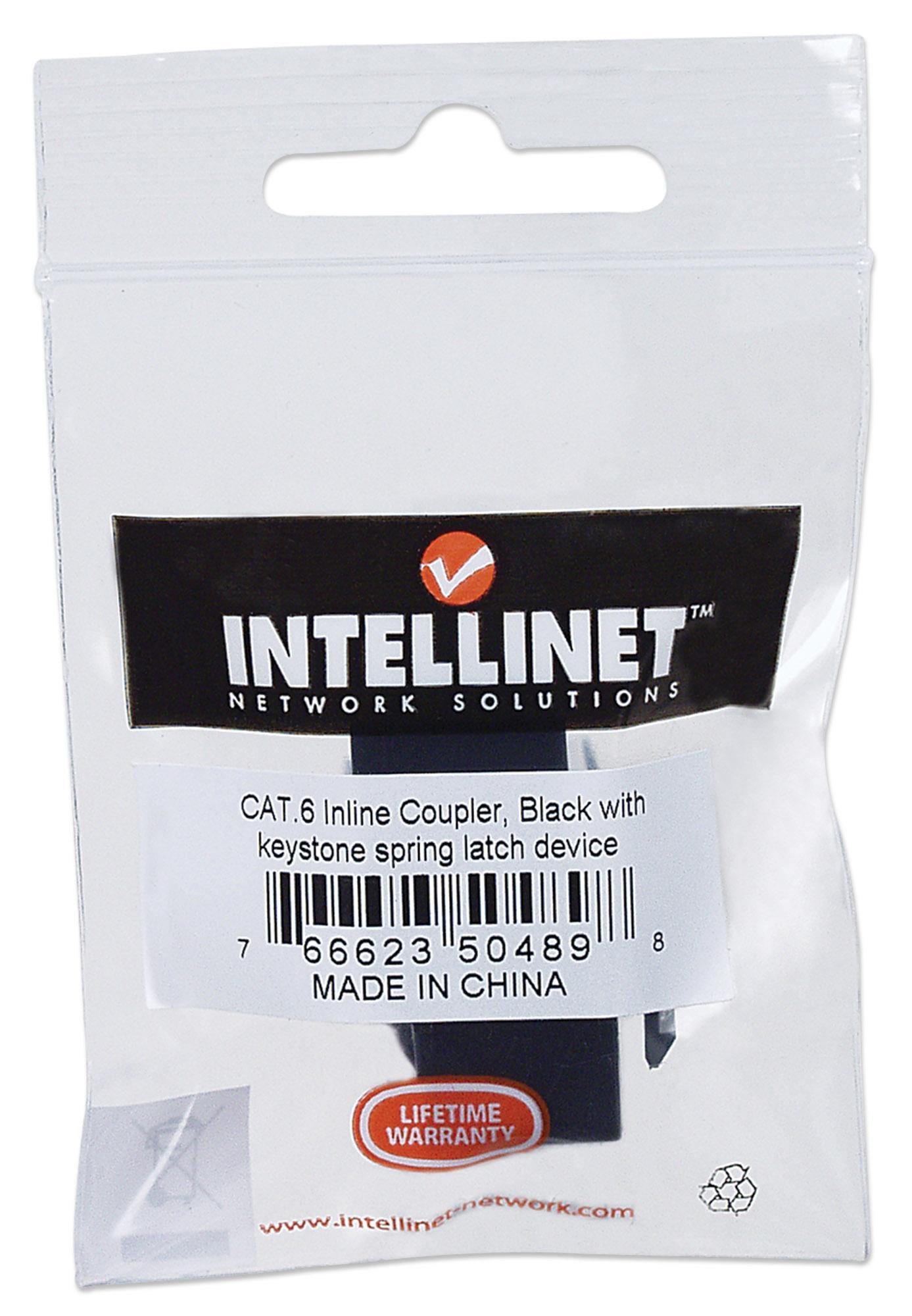 Accoppiatore RJ45 F/F UTP Cat6 Keystone Nero - Miniatura 2
