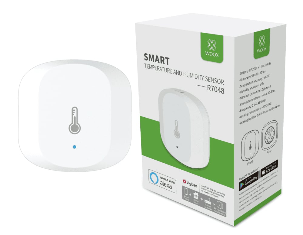 Sensore Smart Temperatura e Umidità, R7048 Zigbee - Miniatura 2