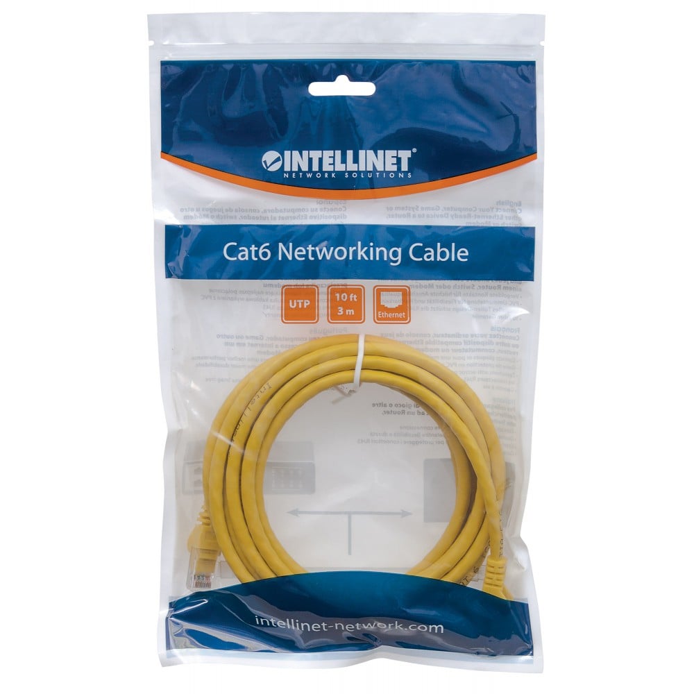 Cavo di rete Patch in Rame Cat. 5e Giallo UTP 0,5 m - Miniatura 2