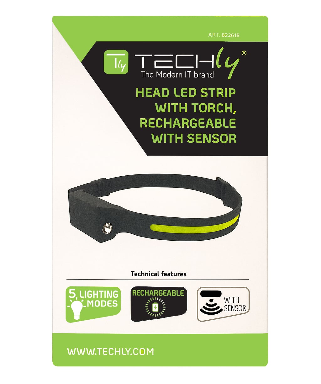 Lampada Frontale con Torcia e Striscia LED con Sensore e Ricarica USB-C™ - Miniatura 2