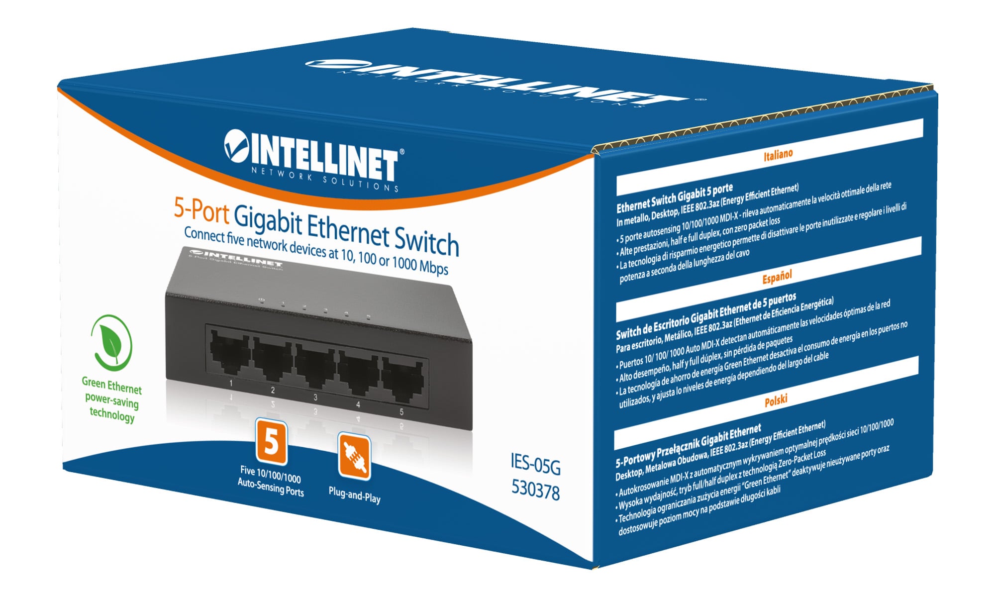 Ethernet Switch Gigabit con 5 porte Desktop - Miniatura 2