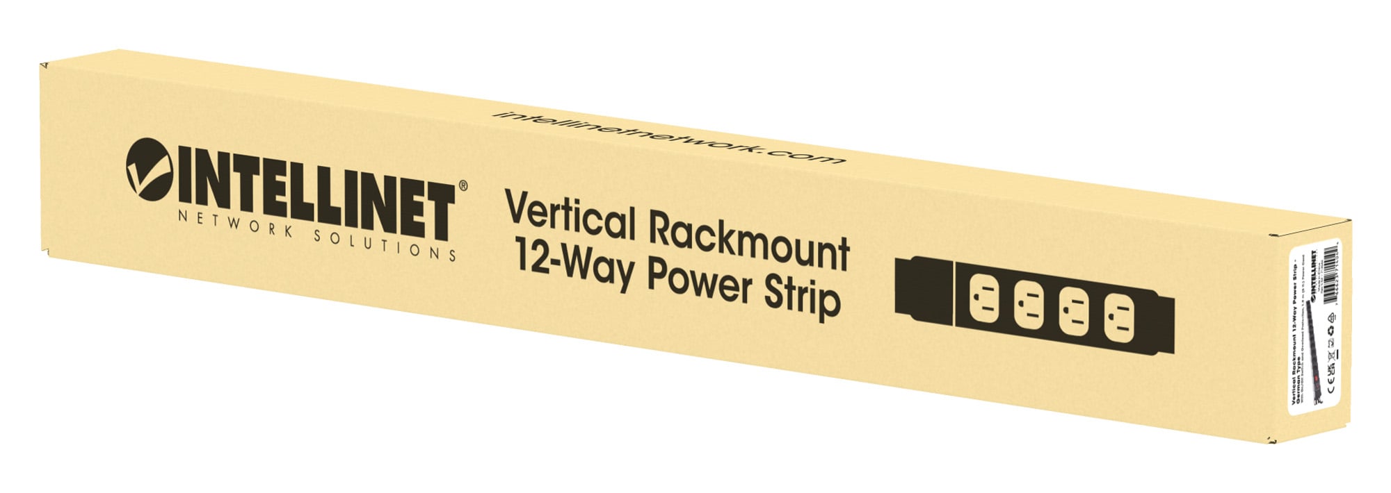 Multipresa Verticale per Rack 12 Posti Spina Schuko Angolata - Miniatura 2