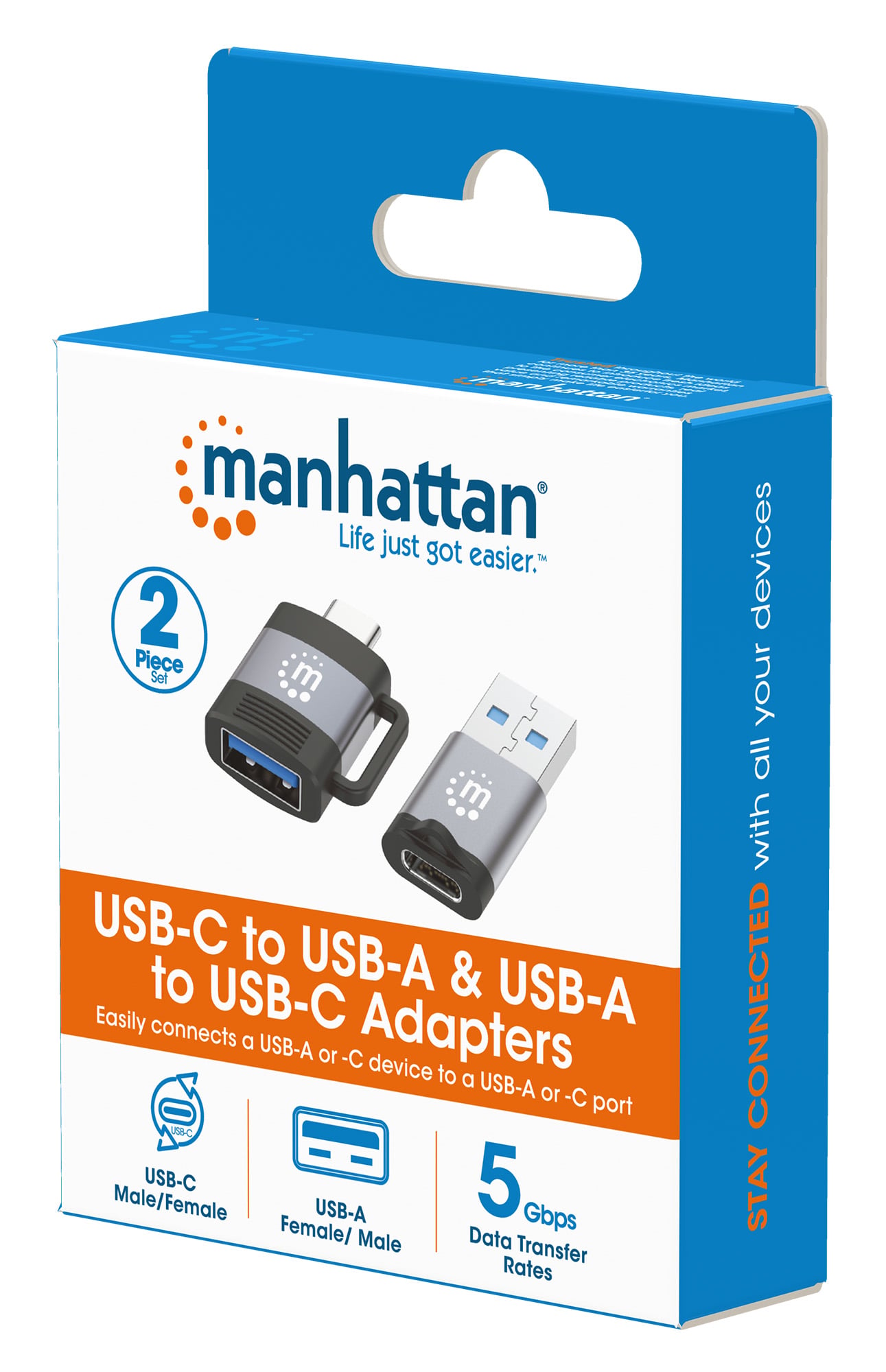 Set 2 Adattatori USB-C™ a USB-A & USB-A a USB-C™ - Miniatura 2