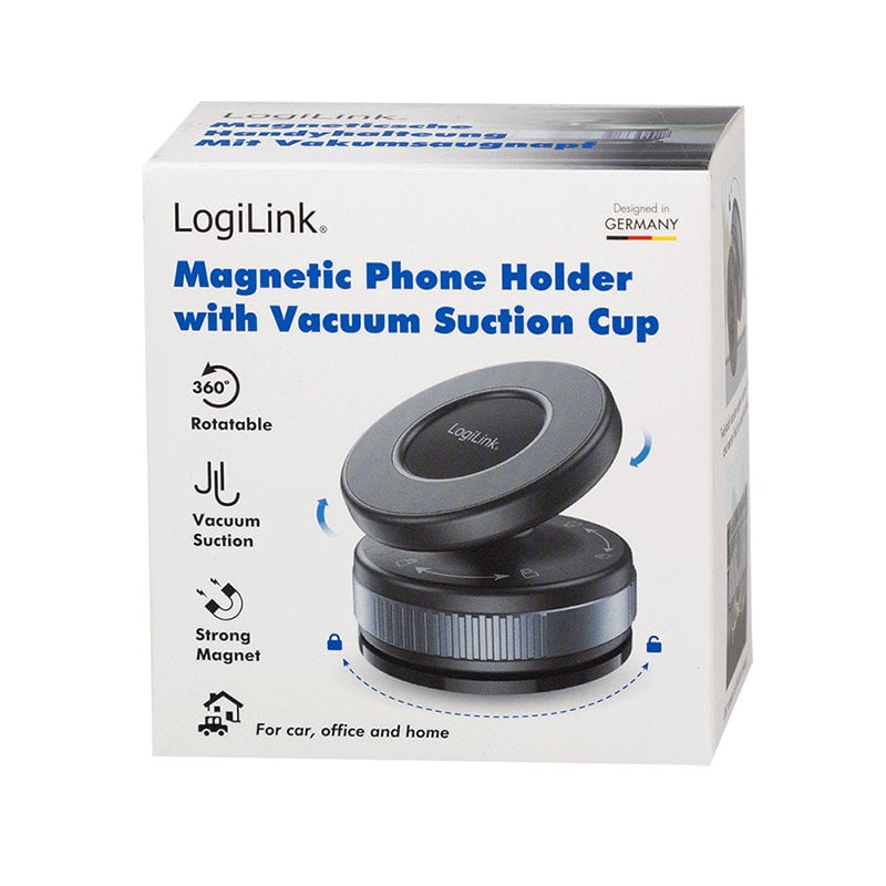 Supporto Magnetico per Smartphone con Chiusura a Rotazione e Ventosa, Nero/Bronzo - Miniatura 2