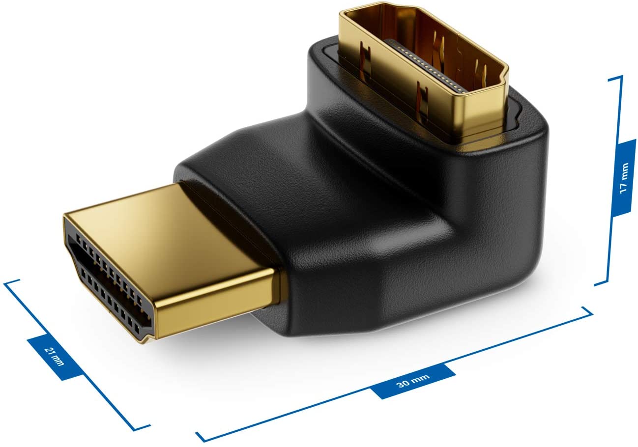 Adattatore HDMI™ Maschio / Femmina 90° Verso il Basso - Miniatura 2