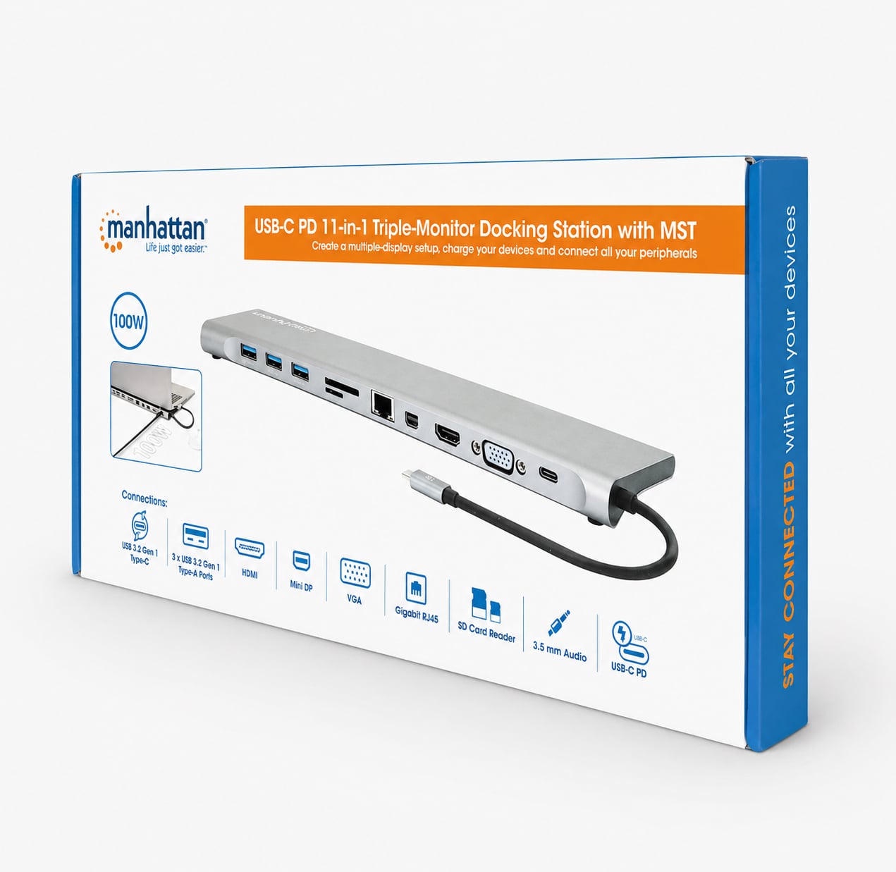 Docking Station USB-C™ 11-in-1 triplo monitor con MST - Miniatura 2