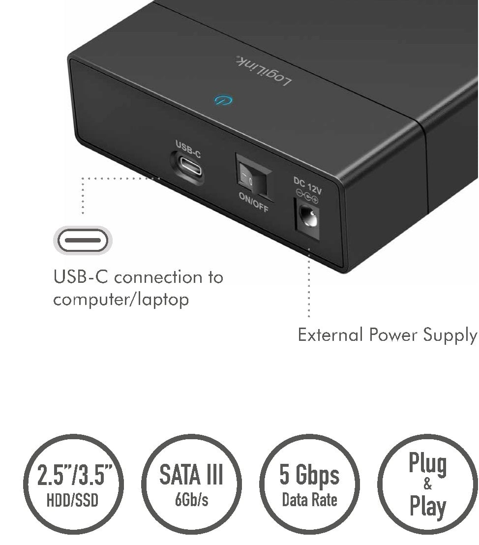 Box Esterno USB-C™ 3.2 Gen 1 per HDD/SSD SATA da 2,5'' e 3,5'' - Miniatura 2