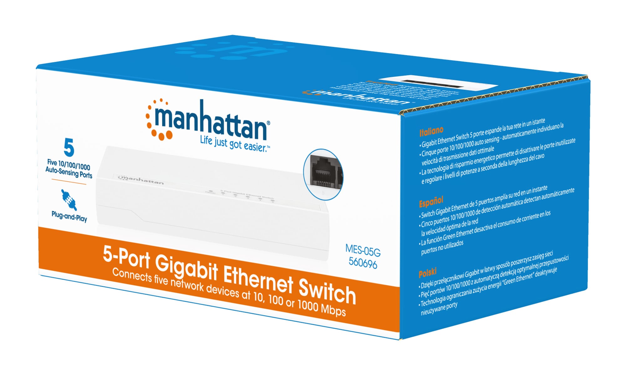 Ethernet Switch Gigabit 5 porte Desktop - Miniatura 2