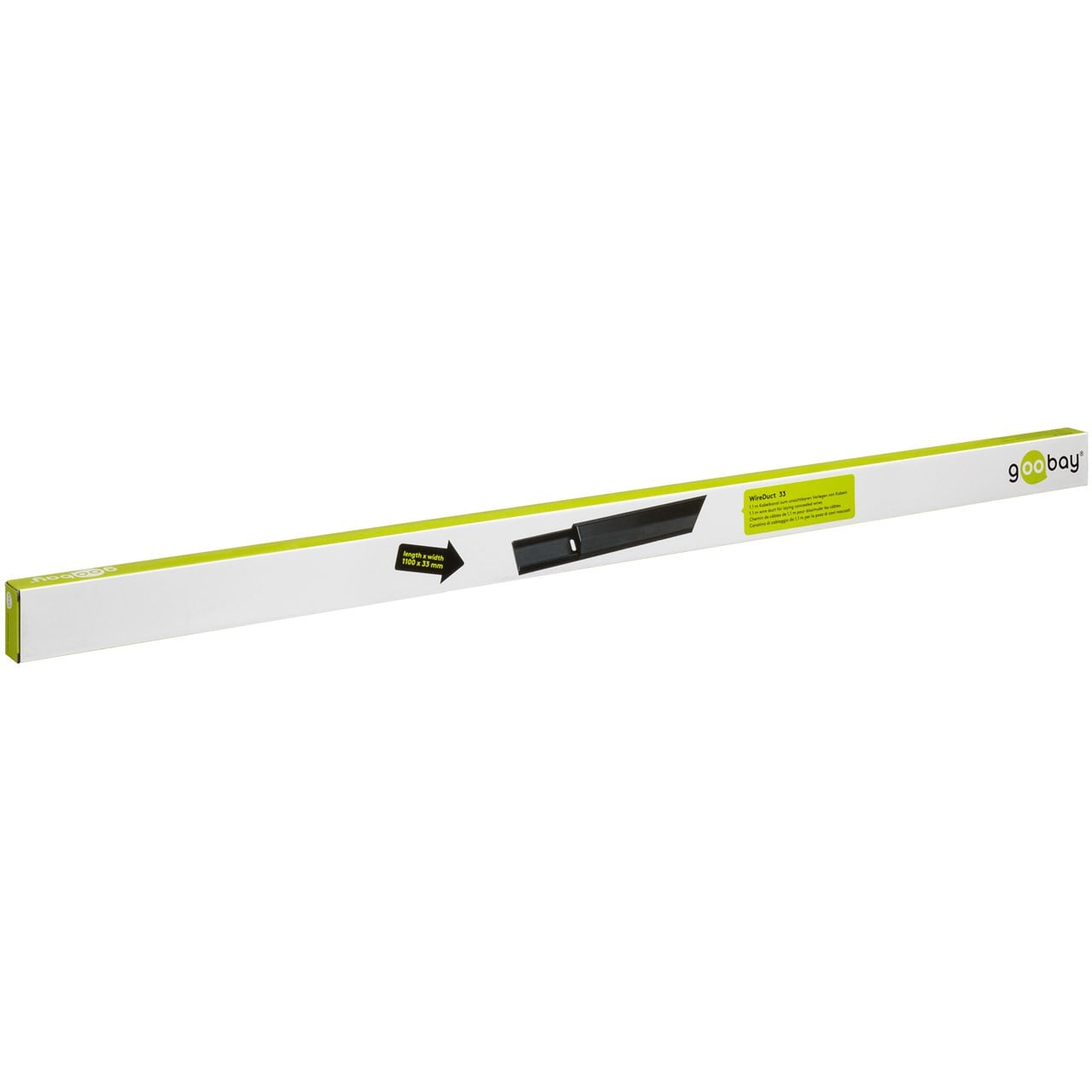 Canalina Passacavi in Alluminio per Cablaggio 33mm lunga 1,1 m Nero - Miniatura 2