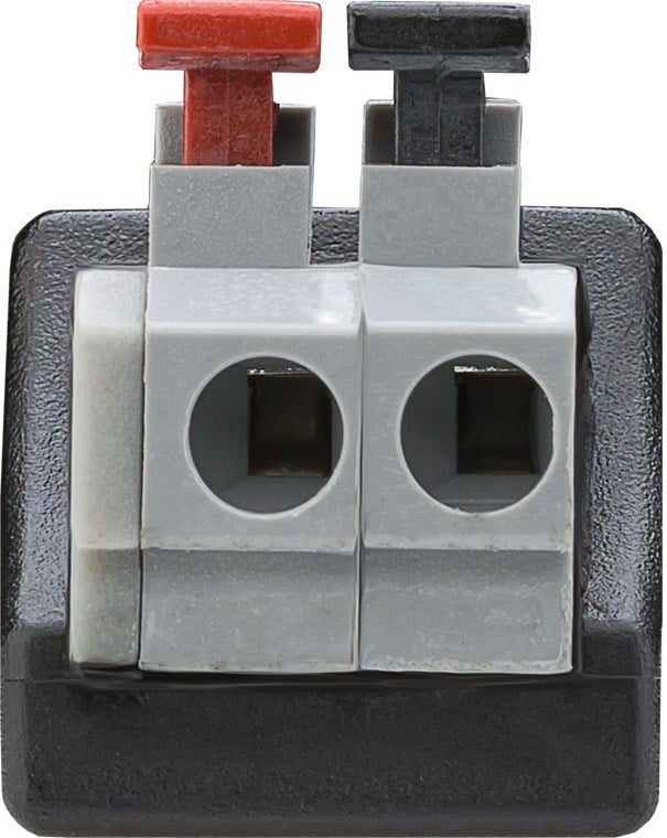 Adattatore Plug DC 2.1x5.5mm Maschio Terminal Block 2 pin con Pulsante - Miniatura 2