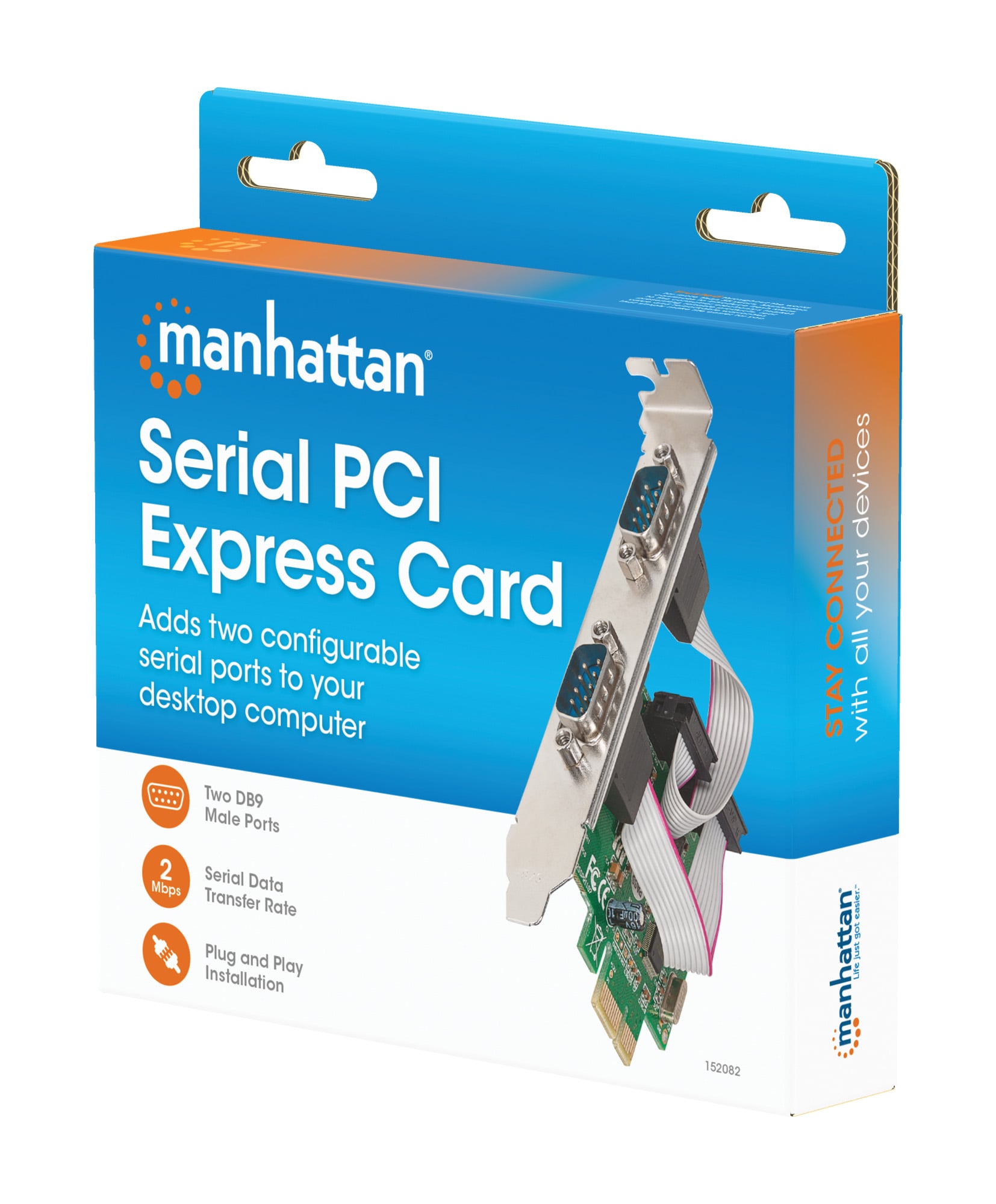 Scheda PCI Express Seriale 2 Porte DB9 M - Miniatura 2