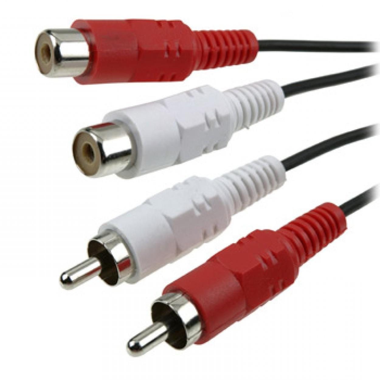 Cavo Prolunga M/F 2xRCA 1,5mt - Miniatura 2