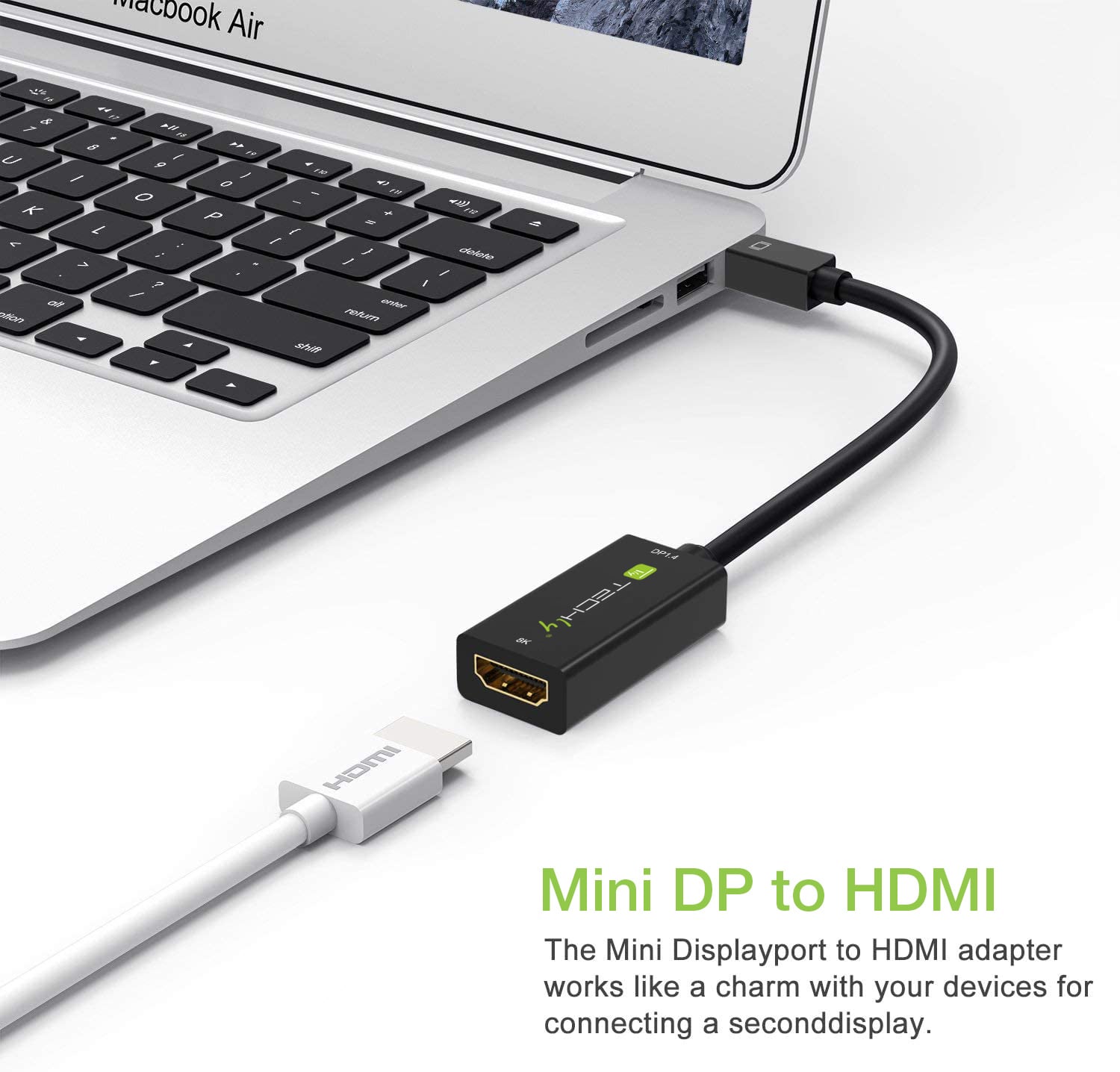 Adattatore Mini DisplayPort (Thunderbolt) 1.4 / HDMI 8K Attivo nero - Miniatura 2