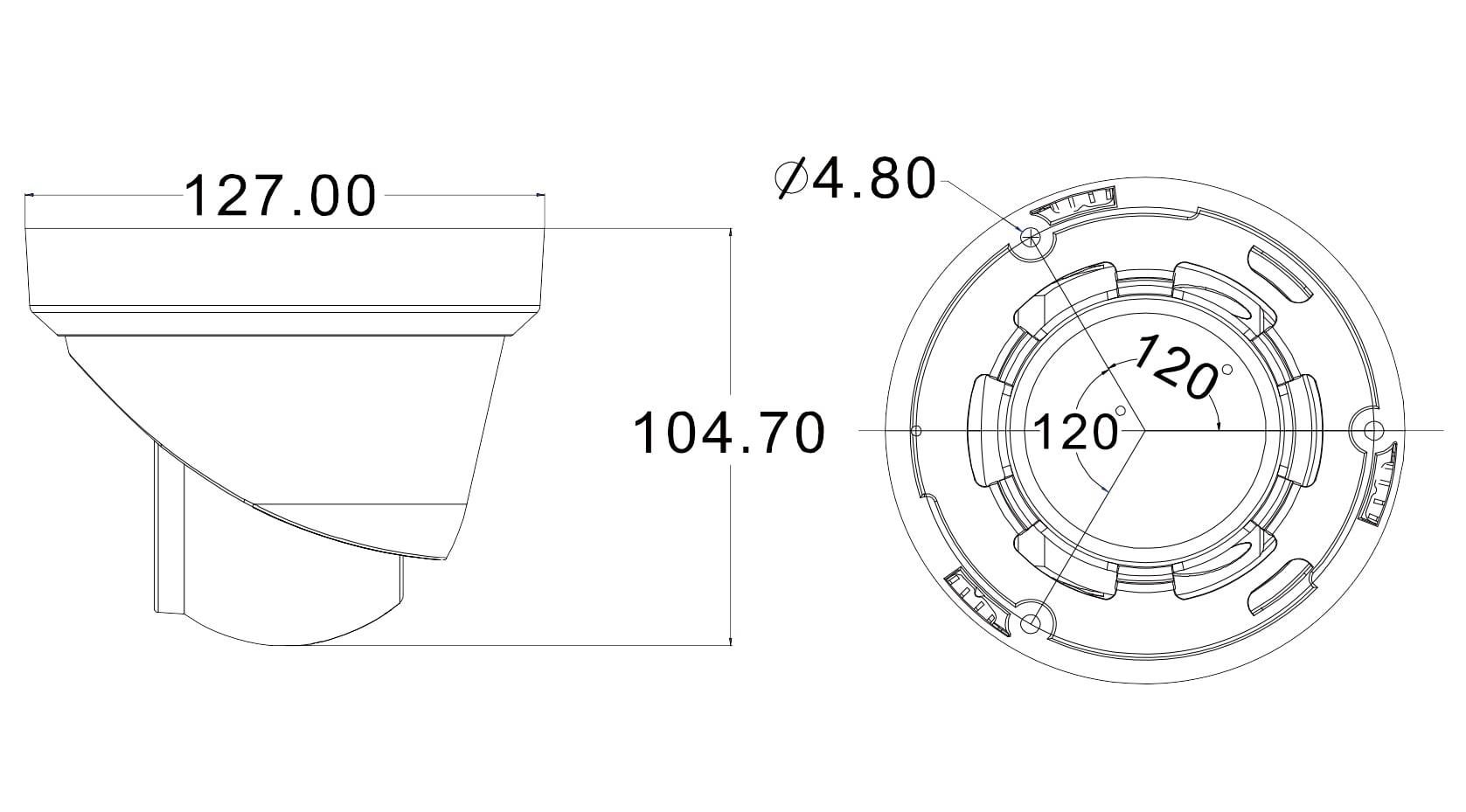 Telecamera IP Dome H.265 da 5MP Rilevamento Basato su AI, DGM5206SVAT - Miniatura 2