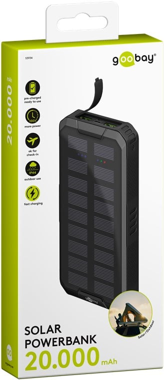 Caricabatterie a Ricarica Solare Rapida 20.000 mAh USB-C™ PD QC3.0 - Miniatura 2