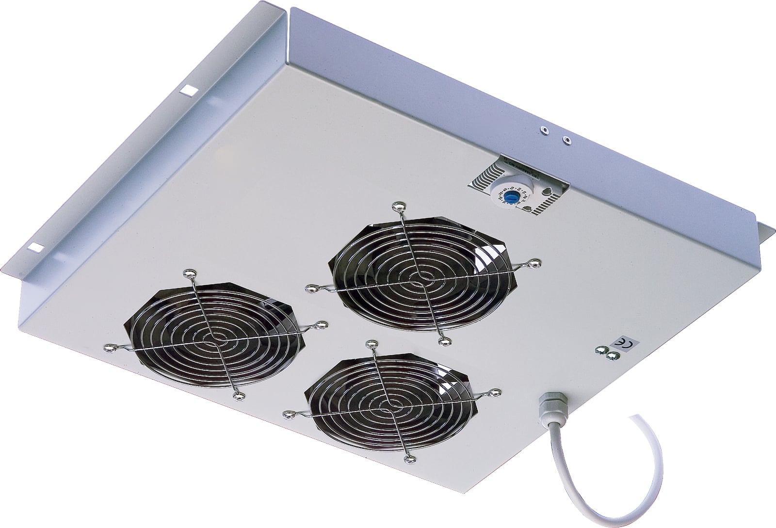 Gruppo 3 Ventole a Soffitto con Termostato per Armadi Rack - Miniatura 2