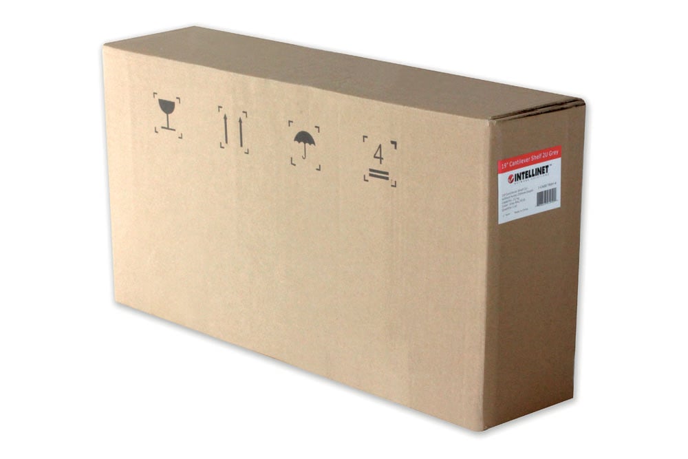 Mensola per Rack 19'' 600 mm 2U Grigia 4 punti - Miniatura 2