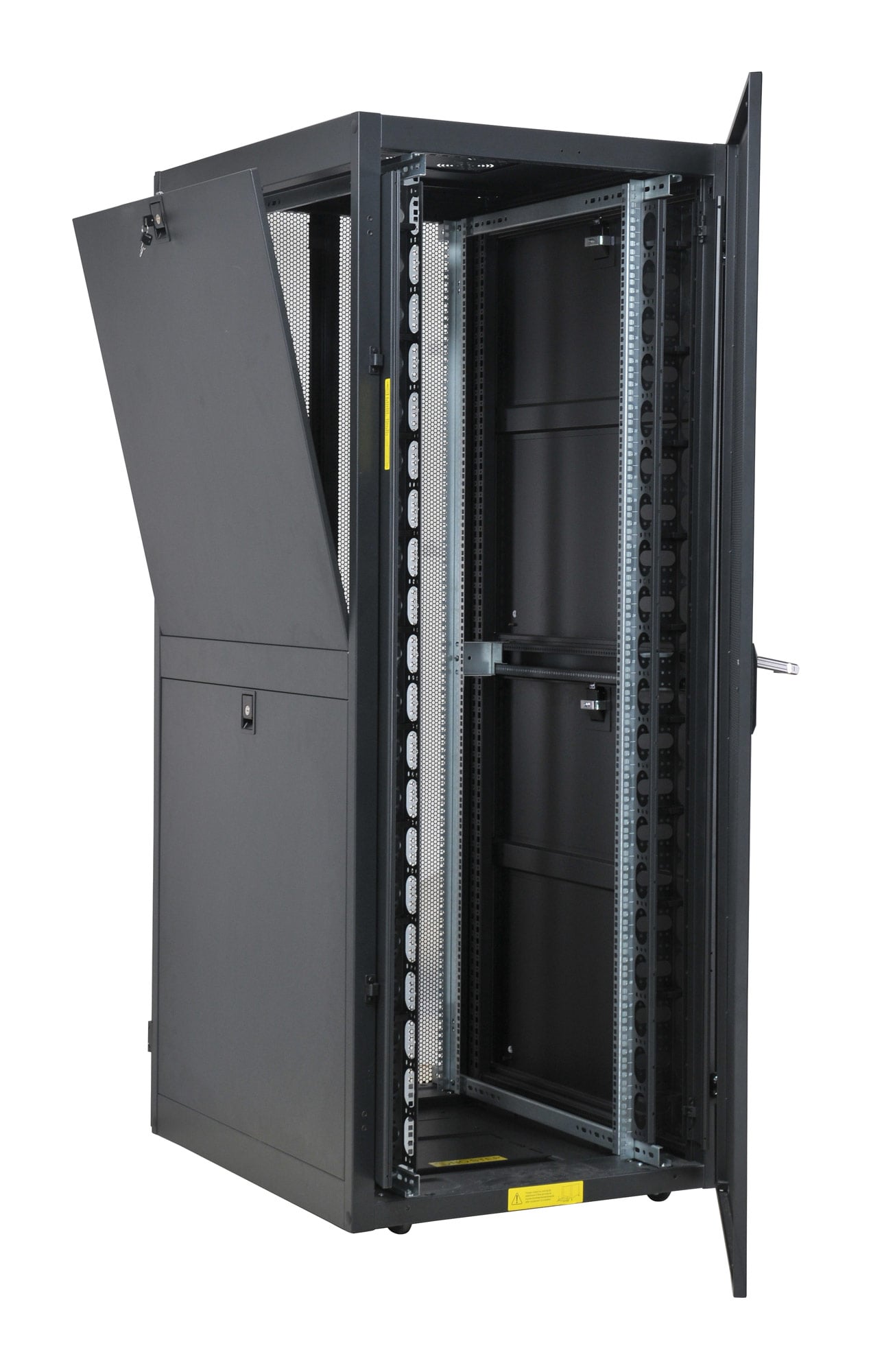 Armadio NetRack 19'' 600x1000 42 Unità Ventilato Nero da Assemblare - Miniatura 2