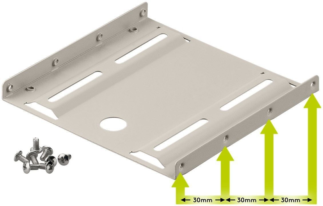 Kit di Montaggio per HDD / SSD da 2,5'' su alloggio da 3,5'' Beige - Miniatura 2