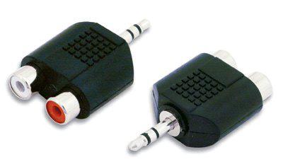 Adattatore Audio 3.5mm Maschio a 2 RCA Stereo Femmina - Miniatura 2